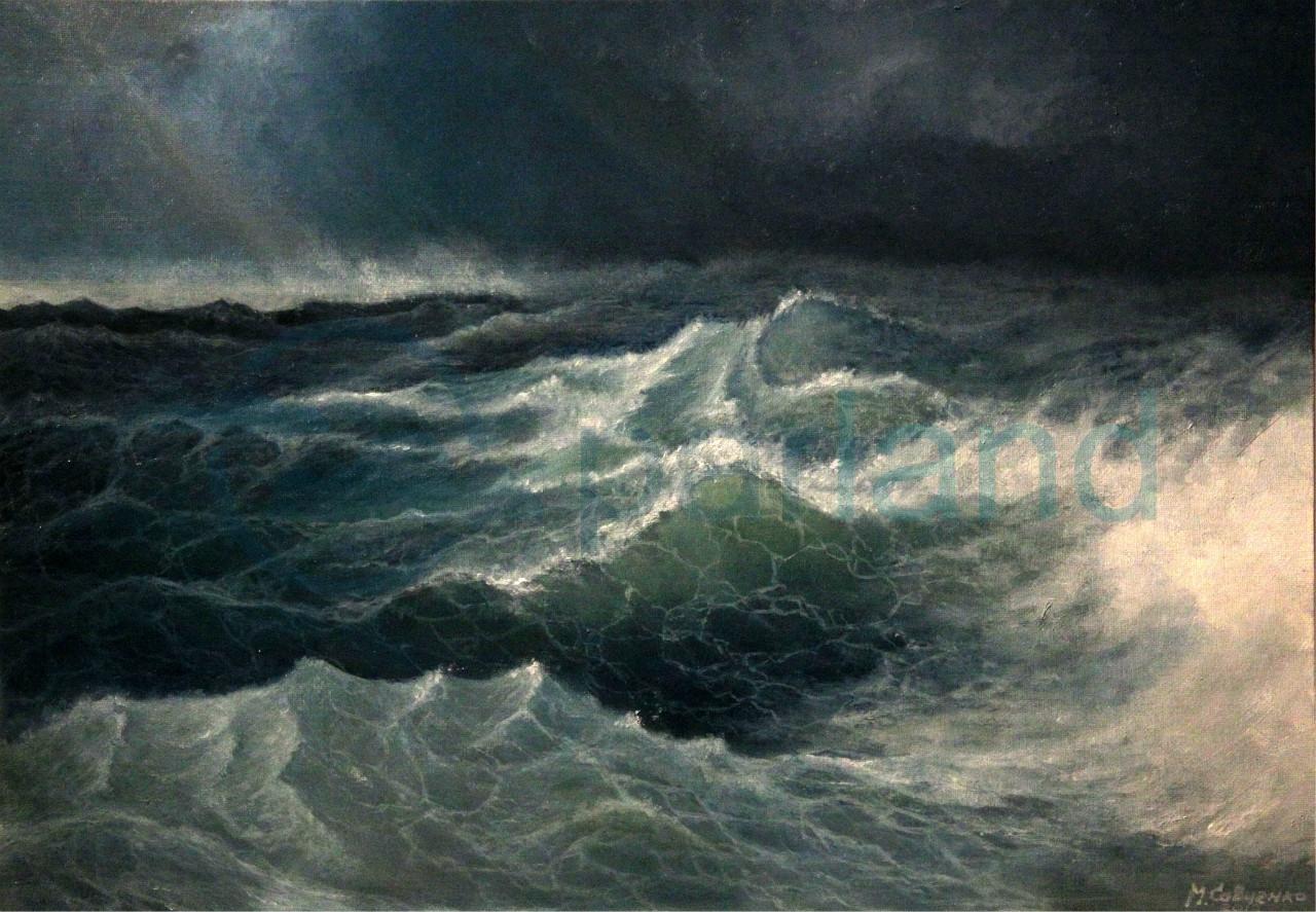 Буря 1886 Айвазовский картина